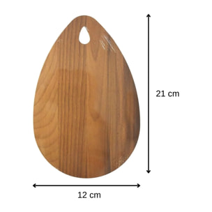 Planche à découper ovale, hêtre foncé 21 x 12 cm Fackelmann Wood Edition