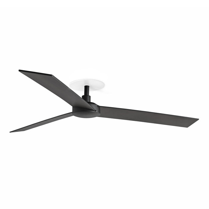 RUDDER RECESSED 3 L Ventilateur noir/noyer