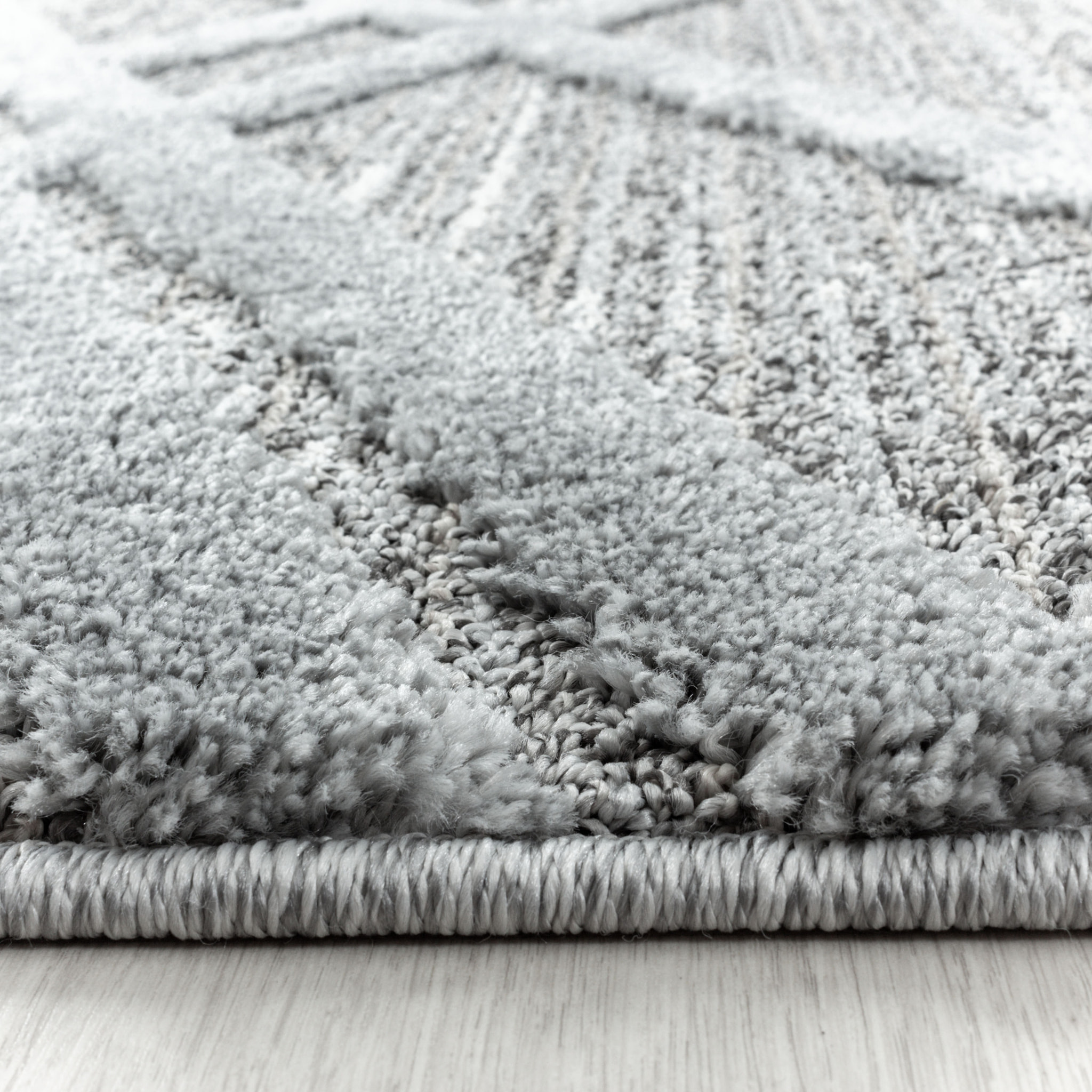 PISA - Tapis de salon rond à motif artistique gris - PIS4706GRI