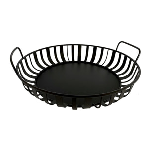 Plateau en fer noir avec poignées