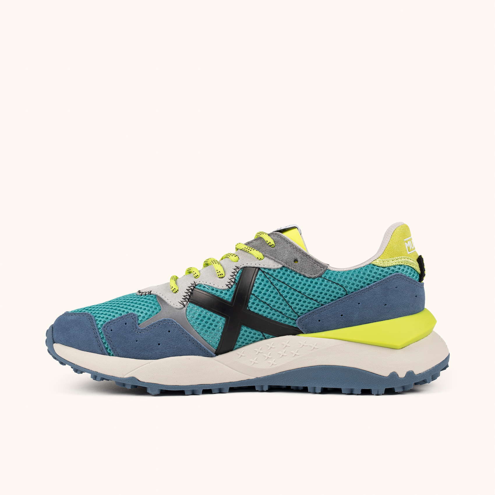 MUNICH SHIBUYA 36 Sneakers Diseño Elegancia Deportiva Turquesa, Azul y Amarillo