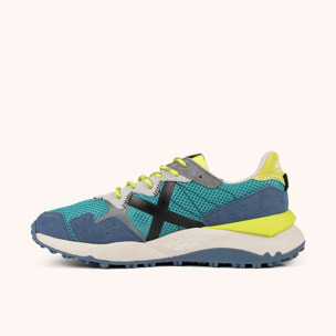MUNICH SHIBUYA 36 Sneakers Diseño Elegancia Deportiva Turquesa, Azul y Amarillo