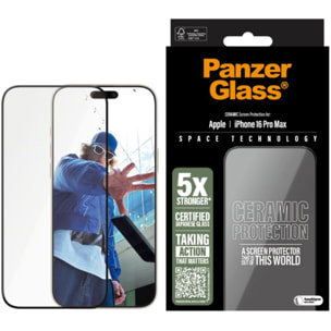 Protège écran PANZERGLASS iPhone 16 Pro Max Ceramic verre trempé