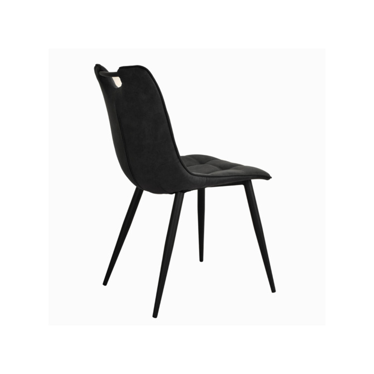 Chaise microfibre effet simili, poignée et pieds noirs - SPOOKY 2