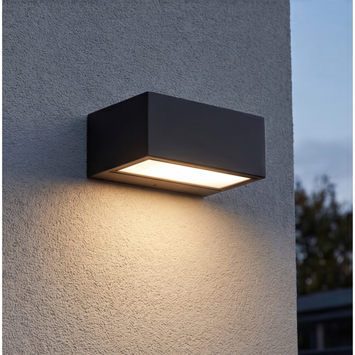 LEDS C4 Aplique Ip66 Nemesis Aluminium 90*220Mm E27 15W Gris Urbano