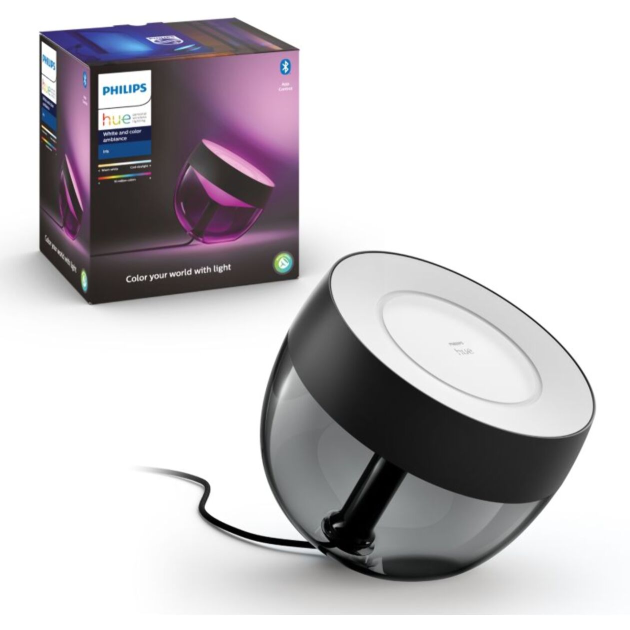 Lampe connectée PHILIPS HUE W&C Iris Noir