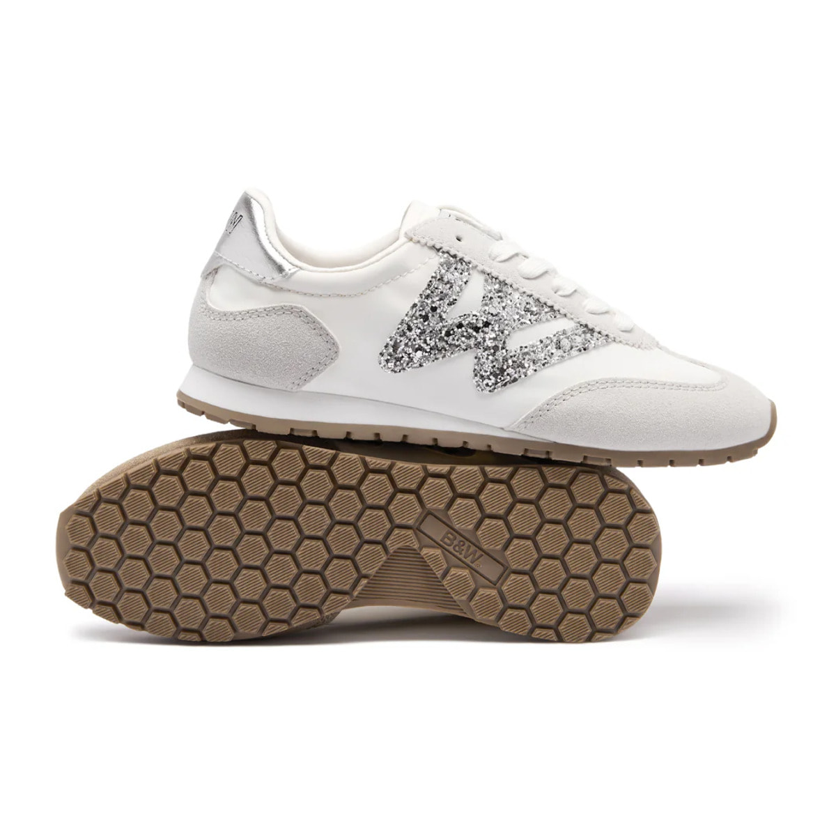 Zapatillas Deportivas Glitter Blanco / Plata B&W