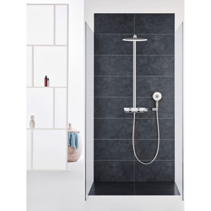 GROHE Colonne de douche thermostatique - 1 jet - Ø 36 cm + douchette 4 jets