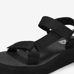 Sandalias deportivas negras con plataforma