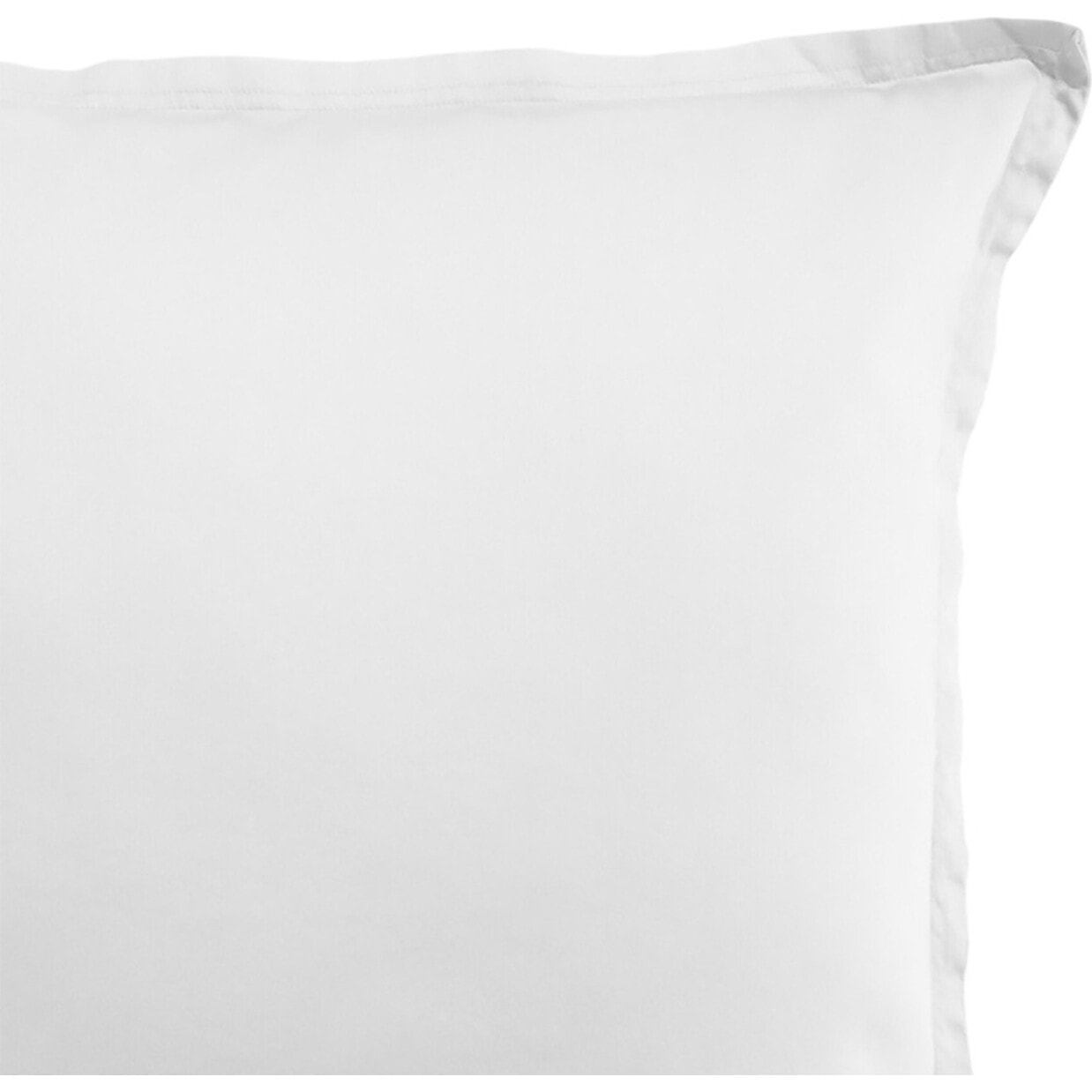 Paire de Taies D'oreiller 100% Satin De Coton 105 Fils Blanc