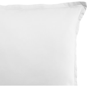 Paire de Taies D'oreiller 100% Satin De Coton 105 Fils Blanc