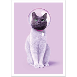 Affiche - Space cat - Paul Fuentes