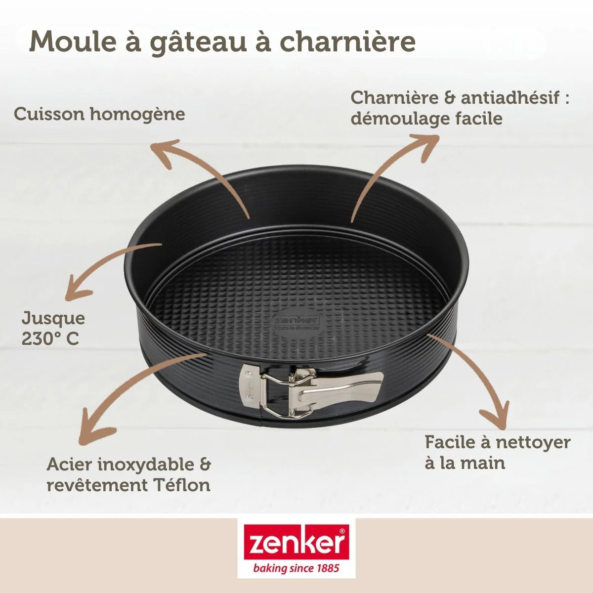 Set de 4 ustensiles de pâtisserie moule à gâteaux 2 bols et spatule Black metallic Black mettallic Zenker  Black mettallic