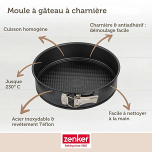 Set de 4 ustensiles de pâtisserie moule à gâteaux 2 bols et spatule Black metallic Black mettallic Zenker  Black mettallic