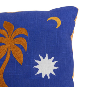 Coussin Libertad 30x50cm bleu indigo