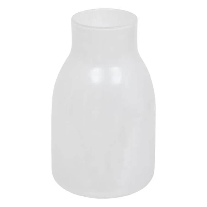 Vase en verre "Dola" H25cm blanc