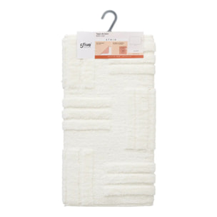 Tapis de bain Strio 50x75cm blanc