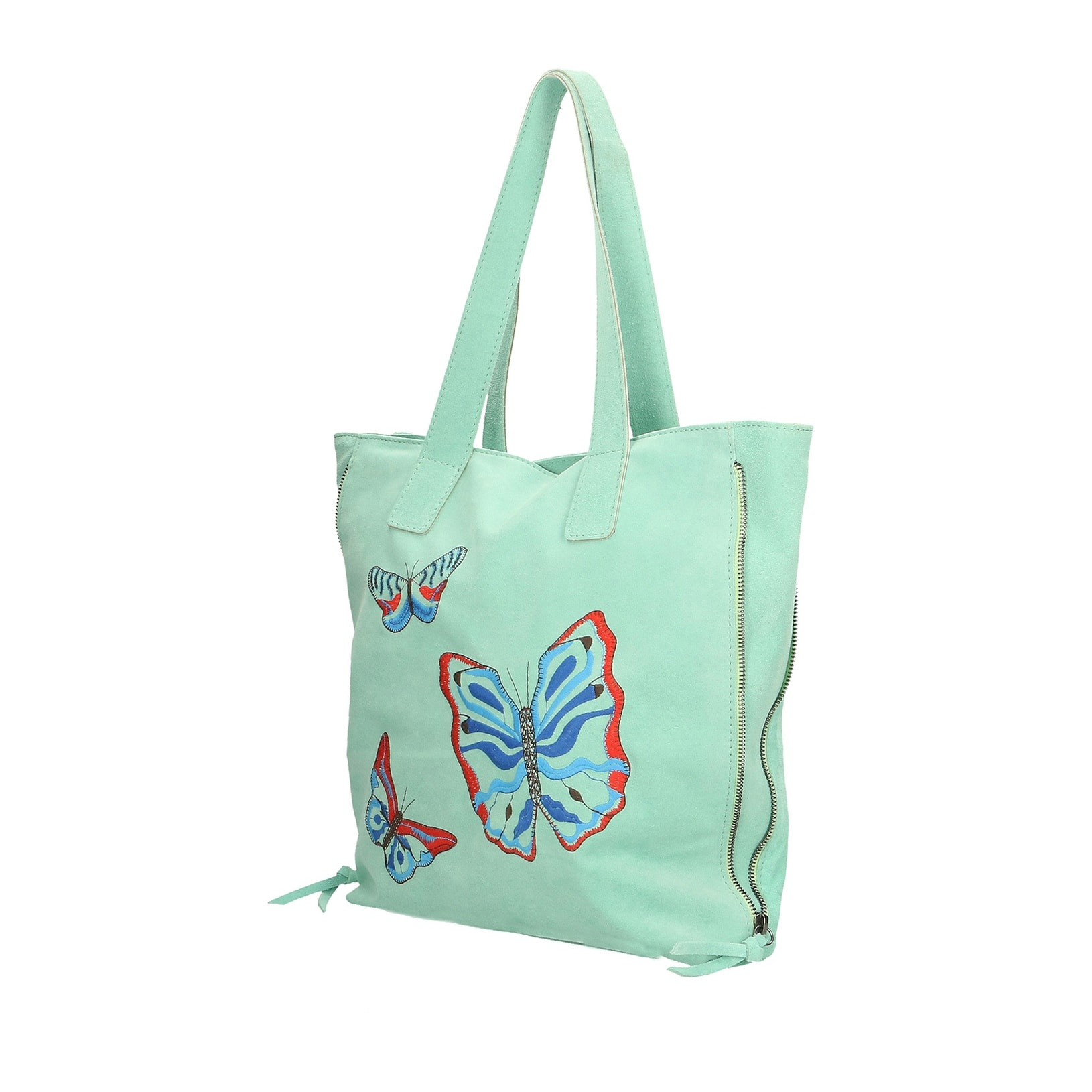 Borsa a spalla da donna - Modello Papillon - Vera pelle - 35.0 x 33.0 x 7.0 cm