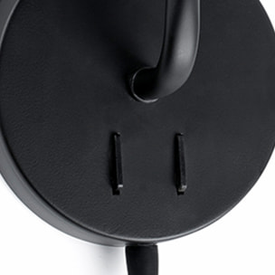 BERNI Lampe applique noire avec lecteur LED