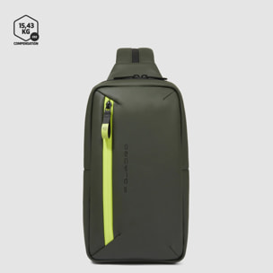 Piquadro Sac de poitrine pour iPad®mini avec protection RFID et poche pour Piquadro Smart Tracker