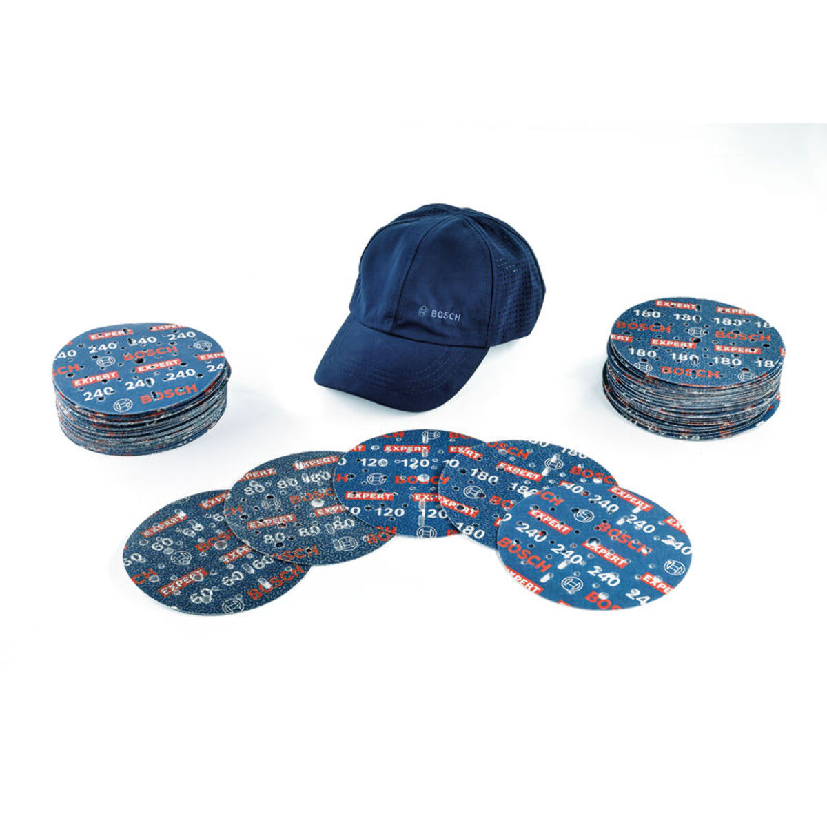 Kit abrasif EXPERT 0780 150 mm + casquette - BOSCH - 061599766U