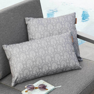 Coussin déco d extérieur "Adiya" ardoise 50x30cm en polyester