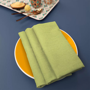 Serviette pur coton motif jacquard vert Bastide absinthe