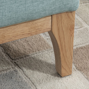 Baúl de Almacenaje para Dormitorio 72L Puff Almacenaje Tapizado en Lino Banco de Almacenaje con Patas de Madera y Almohadillas Ajustables para Entrada Salón 110x39x45 cm Verde Claro