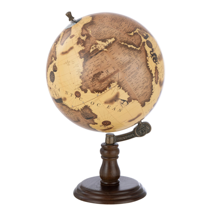 J-Line globe Sur Pied - bois - orange/brun - medium