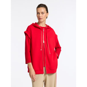 Elena Mirò - Sudadera de manga corta con cremallera - Rojo