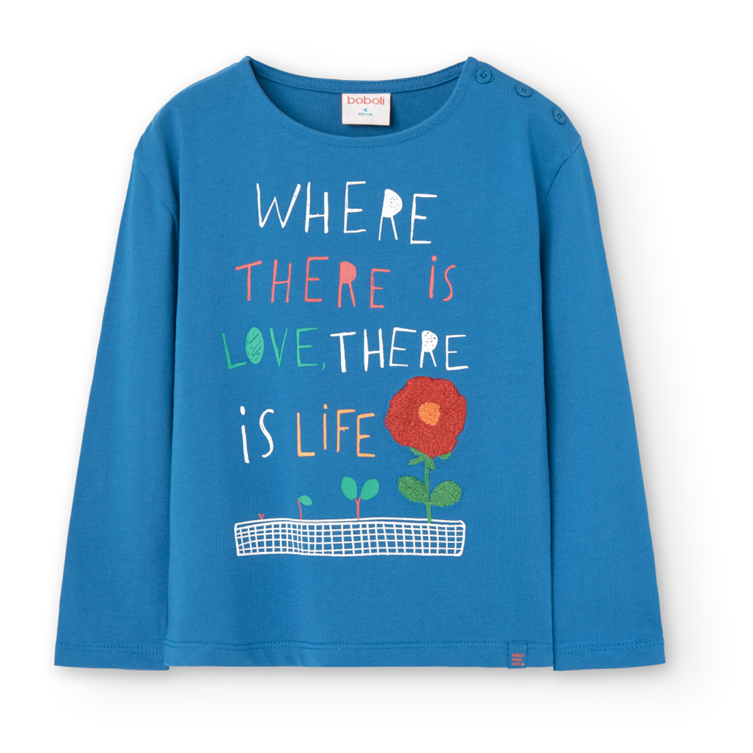 Camiseta punto con botones de niña -BCI