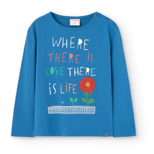 Camiseta punto con botones de niña -BCI