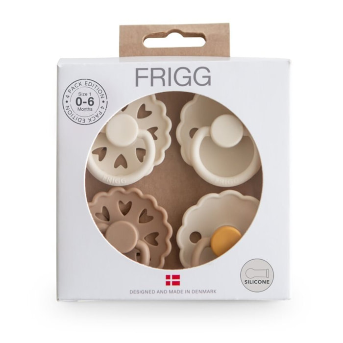 Frigg Pack 4 Chupetes Silicona Mixed