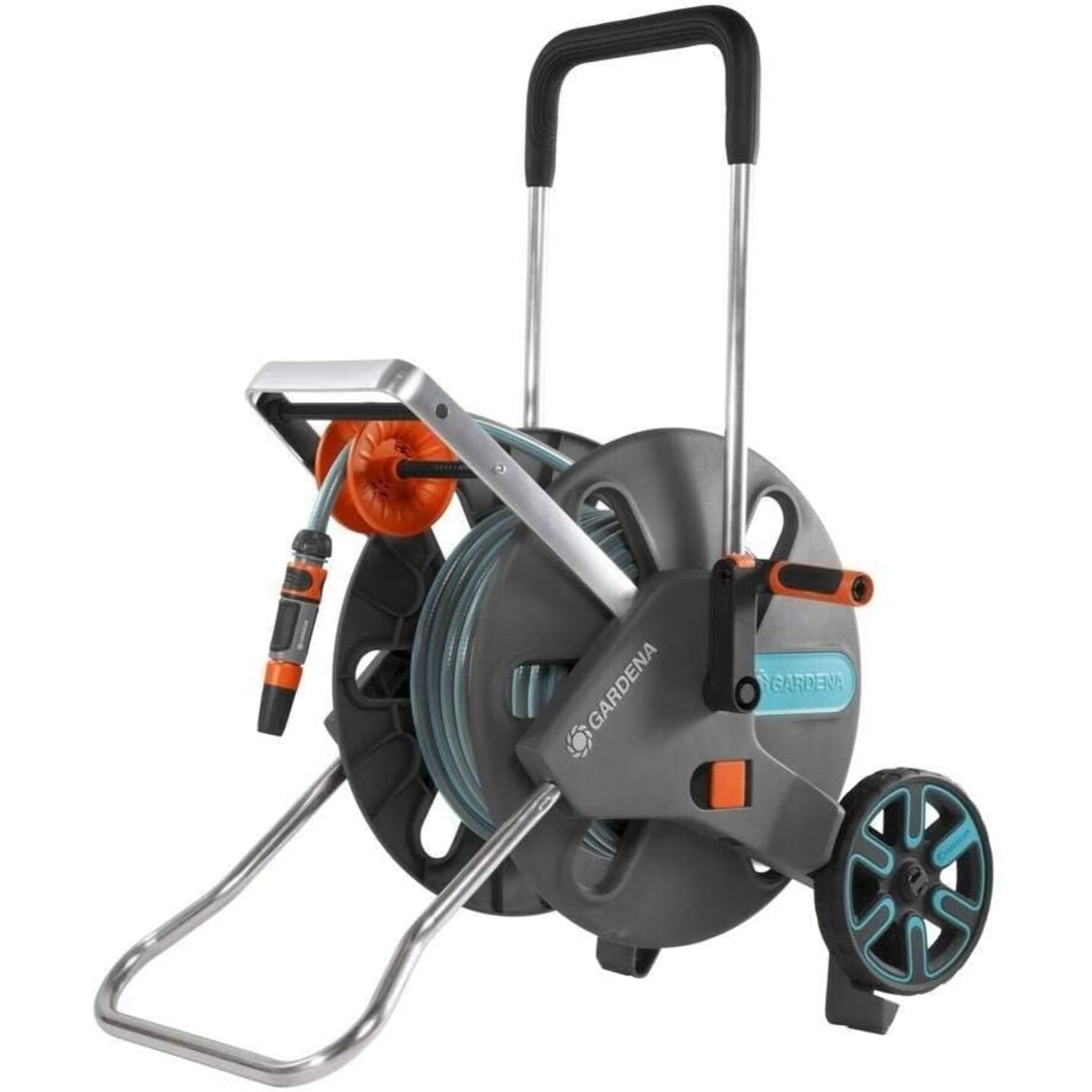 Dévidoir sur roue CleverRoll L Easy équipé, enrouleur de tuyau - 30 m - GARDENA - 18522-26