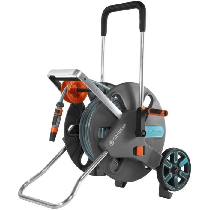 Dévidoir sur roue CleverRoll L Easy équipé, enrouleur de tuyau - 30 m - GARDENA - 18522-26