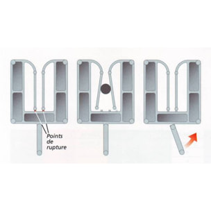 Cale de pose fourchette lrg.36mm l.40mm epaisseur 1mm transparent - Sachet de 1000
