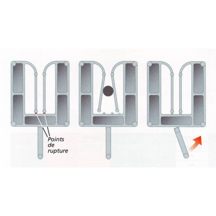 Cale de pose fourchette lrg.36mm l.40mm epaisseur 1mm transparent - Sachet de 1000