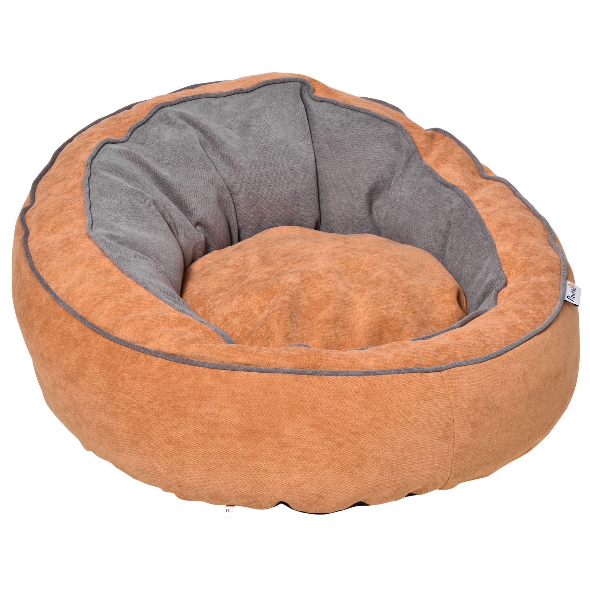 Cama para Perros y Gatos Pequeños Cojín Suave para Mascotas Redondo 59x59x30 cm