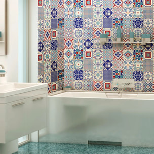 Sticker carrelage - Ambiance Sticker - 30 CARRELAGES AZULEJOS SIRANO - AZULEJOS SIRANO - 15x15cm