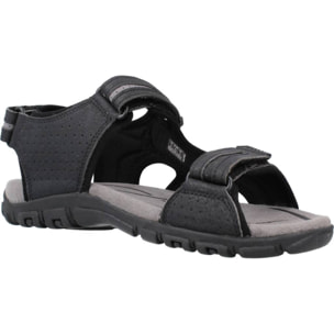 Sandalias Hombre de la marca GEOX  modelo UOMO SANDAL STRADA NEGRO