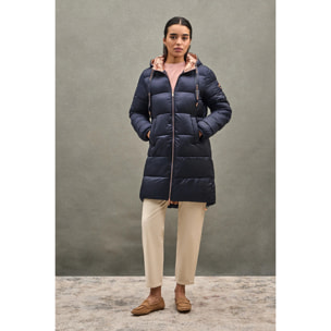 Giaccone Ingrid Coat blu marino con logo Polo Club