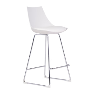 Tabourets de bar design blancs 65 cm (lot de 2) JUNE