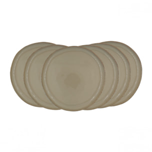 Lot de 6 petites assiettes, DUNE