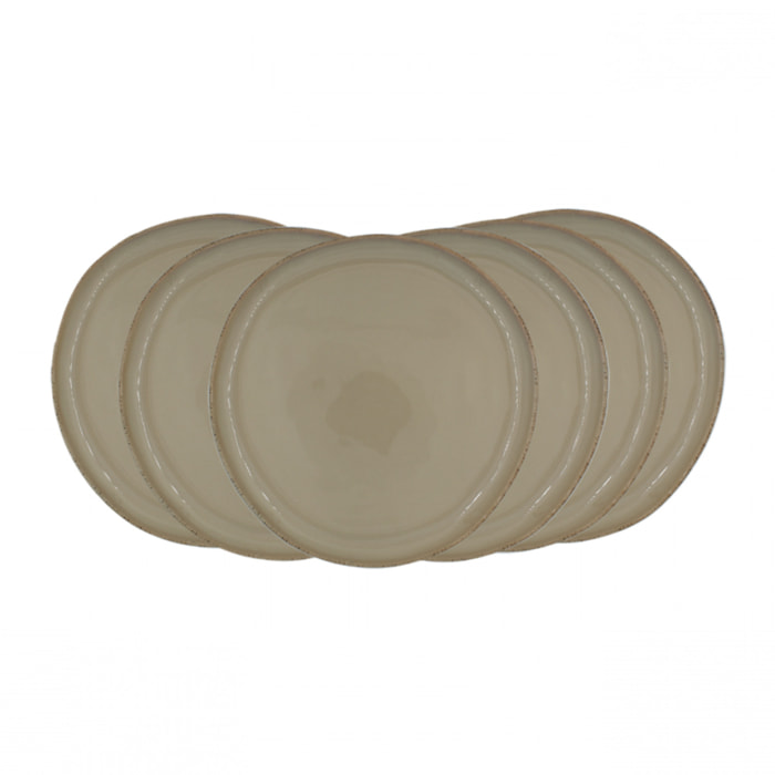 Lot de 6 petites assiettes, DUNE