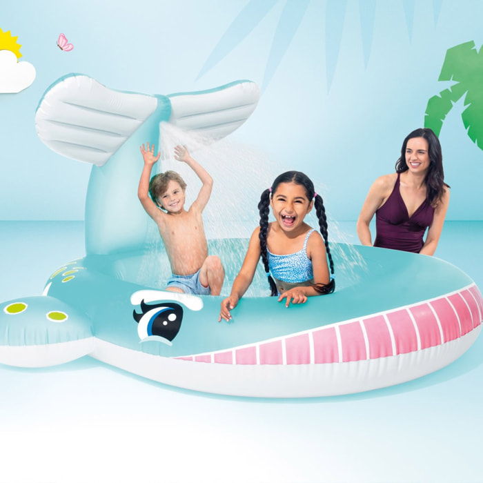 Intex Piscina Gonfiabile Balena con Spruzzo, 201x196x91 cm