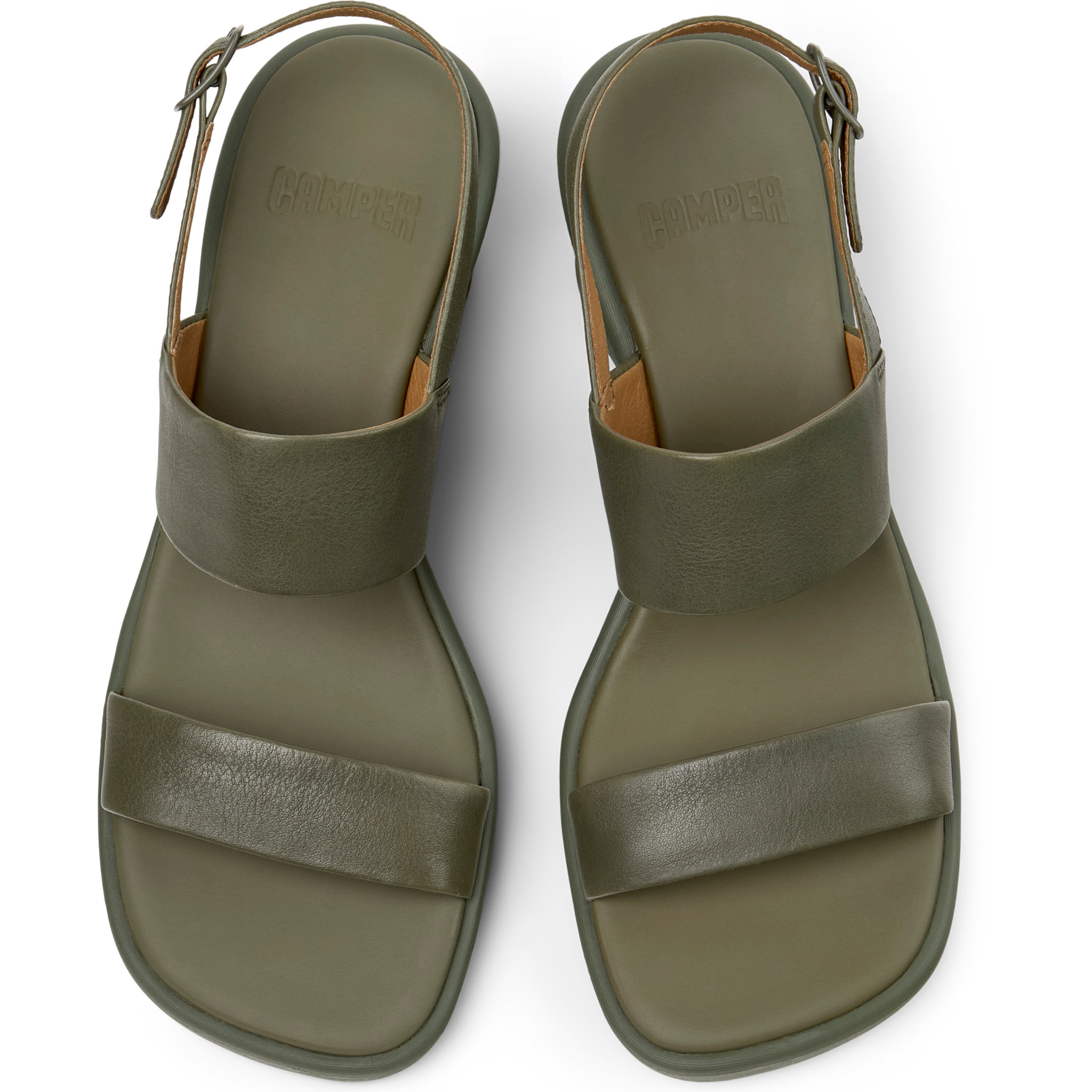 Sandalias - CAMPER Louise Sandal - Verde - Cuero liso