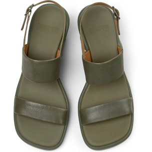 Sandalias - CAMPER Louise Sandal - Verde - Cuero liso