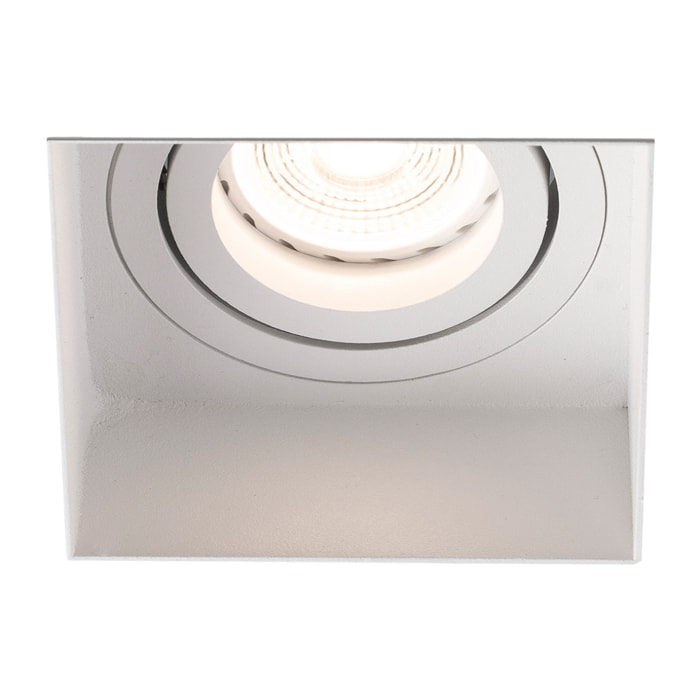 HYDE SQ Empotrable blanco cuadrado orientable sin marco