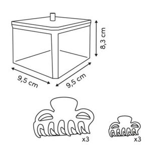 Boite avec 6 pinces à cheveux Selena