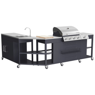 Cuisine d'angle d'extérieur TEXAS - 4+1 brûleurs